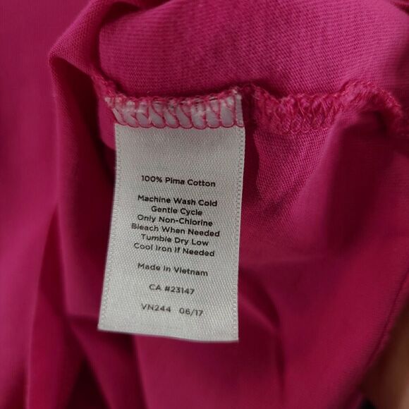 Talbots Womens T-Shirt Pink Size Medium 100% Pima Cotton Short Sleeve Pullover - Picture 6 of 12